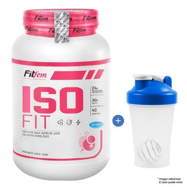 PROTEÍNA FITFEM ISO FIT 1.1 KG VAINILLA + SHAKER