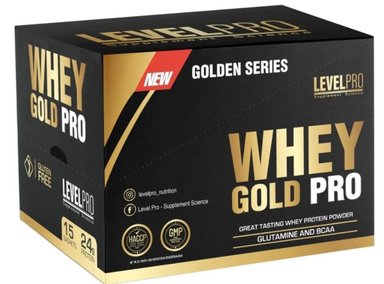 PROTEÍNA LEVEL PRO WHEY GOLD PRO CAJA 15 SACHETS CHOCOLATE RICH