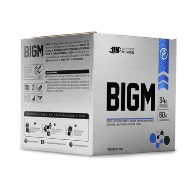 PROTEÍNA UNIVERSE NUTRITION BIGM 10 UNIDADES VAINILLA SUERO DE LECHE CAJA