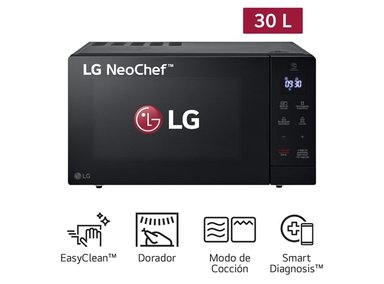 HORNO MICROONDAS LG 30L NEOCHEF FUNCIÓN GRILL MH7032JAS NEGRO - 2