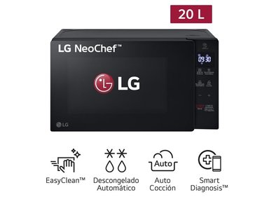 HORNO MICROONDAS LG 20L NEOCHEF EASYCLEAN MS2032GAS NEGRO - 2