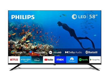 TELEVISOR SMART TV PHILIPS 58" 58PUD7019 4K UHD 58” LED CON GOOGLE TV