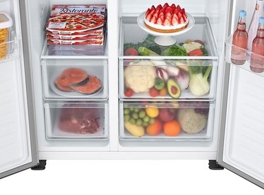 REFRIGERADORA LG SIDE BY SIDE NO FROST 509L MULTI AIR FLOW TOTAL LS51BPP PLATEADO - 4