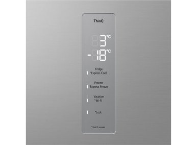 REFRIGERADORA LG BOTTOM FREEZER 339L CON DOOR COOLING+ GB37SPY PLATEADO - 4