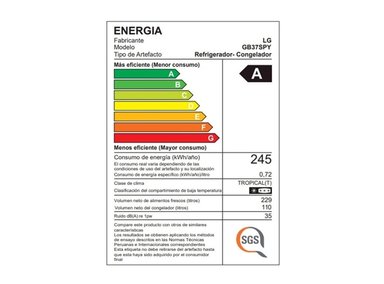 REFRIGERADORA LG BOTTOM FREEZER 339L CON DOOR COOLING+ GB37SPY PLATEADO - 6