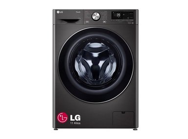 LAVADORA LG 11 KG CARGA FRONTAL CON AI DD Y THINQ WM11BVC3S6 NEGRO ACERO
