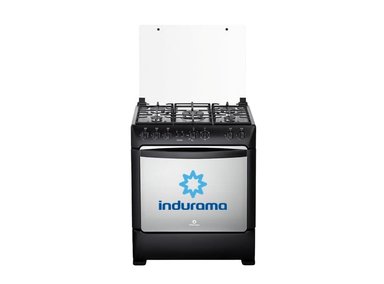 COCINA INDURAMA DE 5 HORNILLAS BORGOÑA ZAFIRO NEGRO