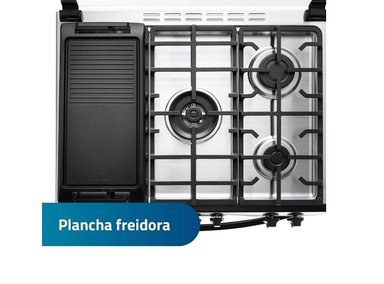 COCINA INDURAMA DE 5 HORNILLAS BORGOÑA ZAFIRO NEGRO - 5