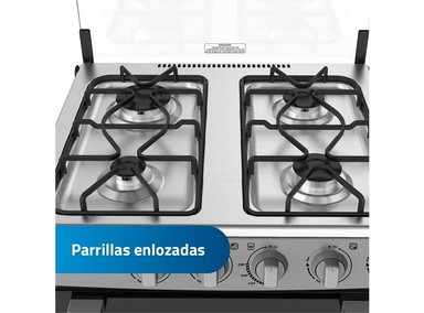 COCINA A GAS INDURAMA DE 4 HORNILLAS VERNET SPAZIO 3 GRIS - 4
