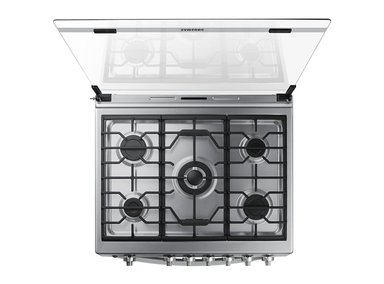 COCINA A GAS SAMSUNG NX52T7322PS GLP/GN 5 HORNILLAS MIRROR LOOK PLATA - 5