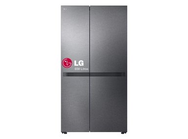 REFRIGERADORA LG SIDE BY SIDE 658L SMART DIAGNOSIS TOTAL NO FROST GS66BPM ACERO OSCURO