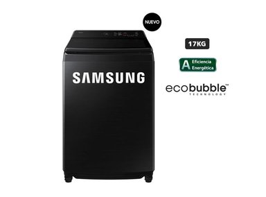 LAVADORA SAMSUNG 17KG AI WASH ECOBUBBLE WA80F17S8BPE NEGRA