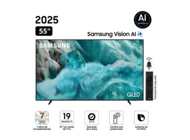 TELEVISOR SAMSUNG QLED 55 VISIÓN AI SMART TV QN55Q7FAAGXPE + RACK FIJO C4-F GRATIS - 3