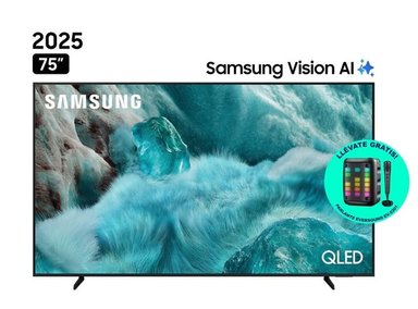 TELEVISOR SAMSUNG SMART TV 75' QLED 4K UHD VISION AI QN75Q7FAAGXPE + PARLANTE EVERSOUND EV-5301 DE REGALO