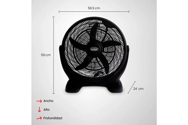 VENTILADOR DE PISO ALFANO 20” 80W OSCILANTE AL-BOX2085 NEGRO - 4