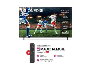 TELEVISOR LG QNED 65” 4K UHD SMART TV CON AI 65QNED73ASA (2025)