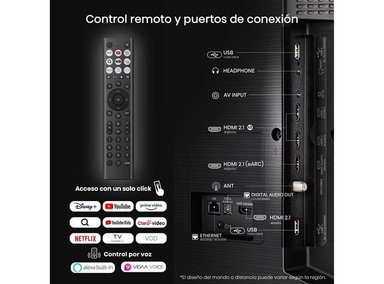 TELEVISOR HISENSE QLED 75” 4K ULTRA HD SMART TV VIDAA 75Q6QV 2025 - 7
