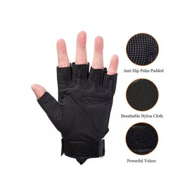 GUANTES TACTICOS MITONES MOTO GYM BICICLETA DEPORTES TALLA M - 3