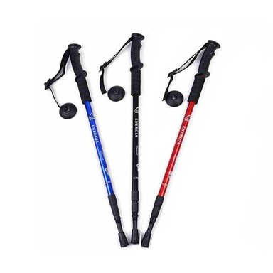 BASTÓN TREKKING LIMBO CAMPAMENTO VIAJE CAMPING DEPORTE NEGRO