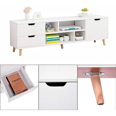 MUEBLE TV CENTRO DE ENTRETENIMIENTO MUEBLE MINIMALISTA ESTANTE - 3
