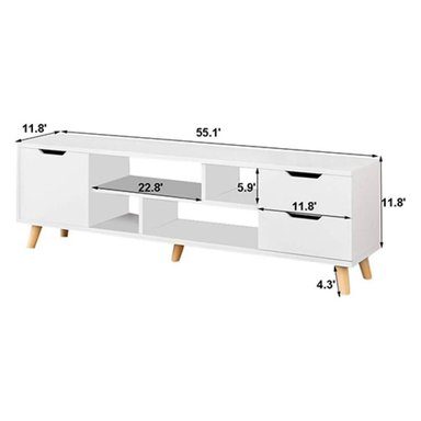 MUEBLE TV CENTRO DE ENTRETENIMIENTO MUEBLE MINIMALISTA ESTANTE - 4