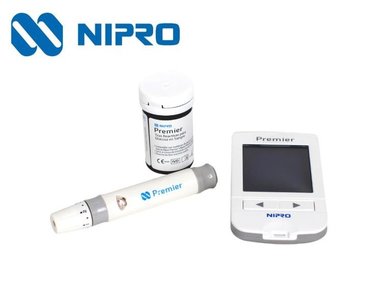GLUCÓMETRO NIPRO PREMIER DUO 60 TIRAS Y 10 LANCETAS - 4