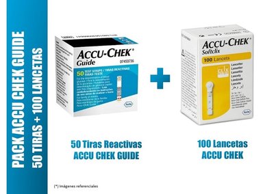 SET ACCU-CHEK GUIDE Y SOFTCLIX ACCU 50 TIRAS Y 100 LANCETAS