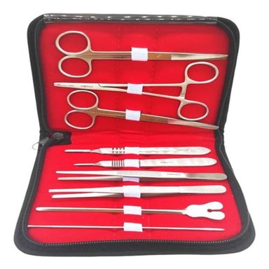SET DISECCIÓN ACERO PLATA 9 PIEZAS