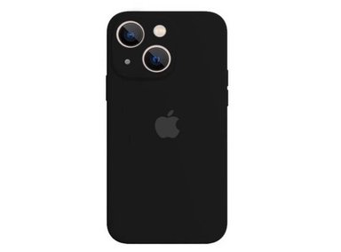 CASE SILICONA CON P/CÁMARA IPHONE 13 NEGRO + MICA DE VIDRIO COMPLETO - 2