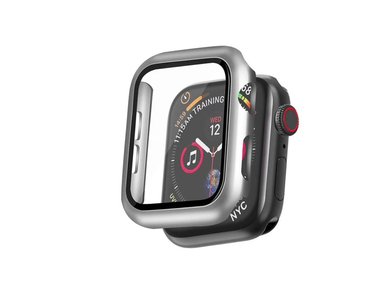 PROTECTOR DE PANTALLA BUMPER WATCH 44MM CASE VIDRIO INCORPORADO APPLE PLATA - 1
