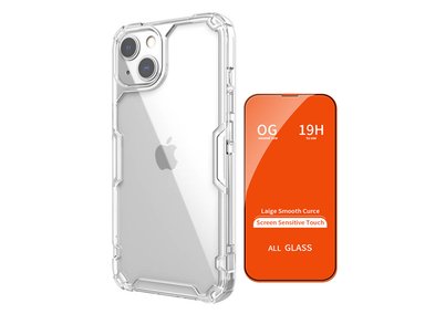 CASE IPHONE 13 NILLKIN NATURE PRO CELAR + MICA VIDRIO - 1