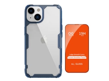 CASE IPHONE 14 PLUS NILLKIN NATURE PRO AZUL + MICA VIDRIO - 1