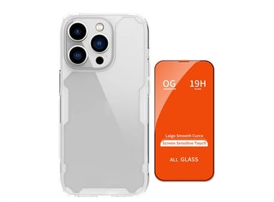 CASE IPHONE 14 PRO MAX NILLKIN NATURE PRO CLEAR + MICA VIDRIO - 1
