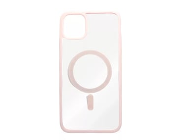 CASE CLEAR CON MAGSAFE MAGNETICO PARA IPHONE 15 PRO ROSA - 1
