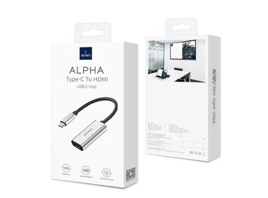 ADAPTADOR WIWU ALPHA HDMI USB-C A HDMI - GRIS - 2