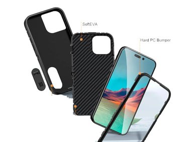 CASE IPHONE 15 PRO ADVENTURER DROP PLUS RESISTENTE NEGRO - 3