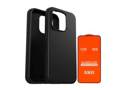 CASE IPHONE 15 PRO NILLKIN OTTERBOX SYMMETRY PARA NEGRO + MICA DE VIDRIO COMPLETO - 3