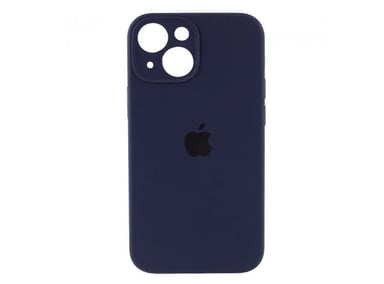 CASE IPHONE 14 SILICONA CON P/CÁMARA AZUL + MICA DE VIDRIO COMPLETO - 2