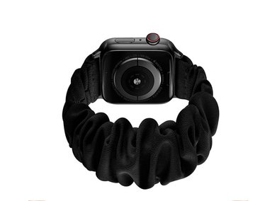 CORREA APPLE WATCH 38MM PREMIUM SCRUNCHIES ELÁSTICA NEGRO - 2