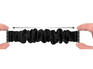 CORREA APPLE WATCH 38MM PREMIUM SCRUNCHIES ELÁSTICA NEGRO - 3
