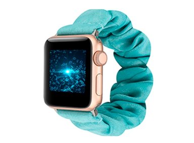 CORREA APPLE WATCH 45MM PREMIUM SCRUNCHIES ELÁSTICA MENTA - 1