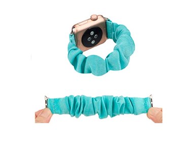 CORREA APPLE WATCH 45MM PREMIUM SCRUNCHIES ELÁSTICA MENTA - 2