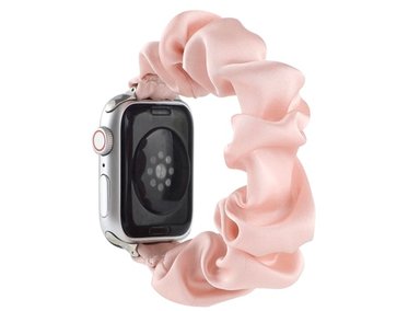 CORREA APPLE WATCH ELÁSTICA LISA + CASE BUMPER METALIZADO 42MM NUDE - 3