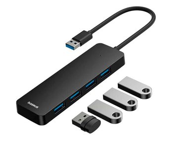 ADAPTADOR BASEUS 4EN1 HUB ULTRAJOY LITE USB-A A USB 3.0 50CM - NEGRO - 2