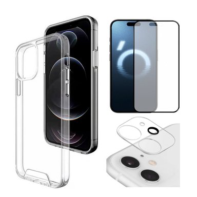 KIT- CASE SPACE + MICA MATE 9H + P/CÁMARA PARA IPHONE 11 - 1