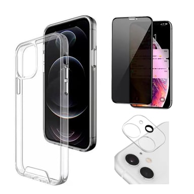 KIT- CASE SPACE + MICA ANTIESPIA 9H + P/CÁMARA PARA IPHONE 11 - 1