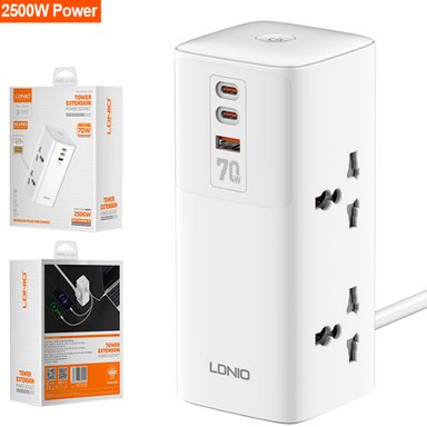 EXTENSION UNIVERSAL MULTIFUNCIONAL DE ESCRITORIO 70W LDNIO SC4383