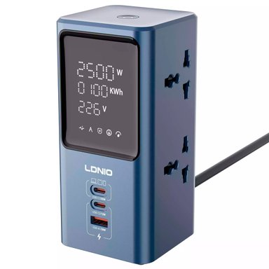 TOMACORRIENTE UNIVERSAL LDNIO SC2 45W GAN CARGA RÁPIDA