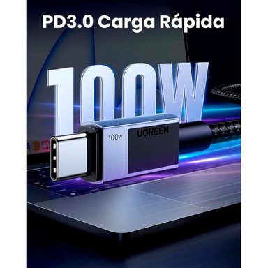 UGREEN CABLE DE CARGA RAPIDA TIPO-C A C 240W 1M TRENZADO L513 - 5