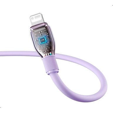 CABLE BASEUS PARA IPHONE IPAD USB-C A LIGHTNING 20W CARGA RAPIDA - CELESTE - 3